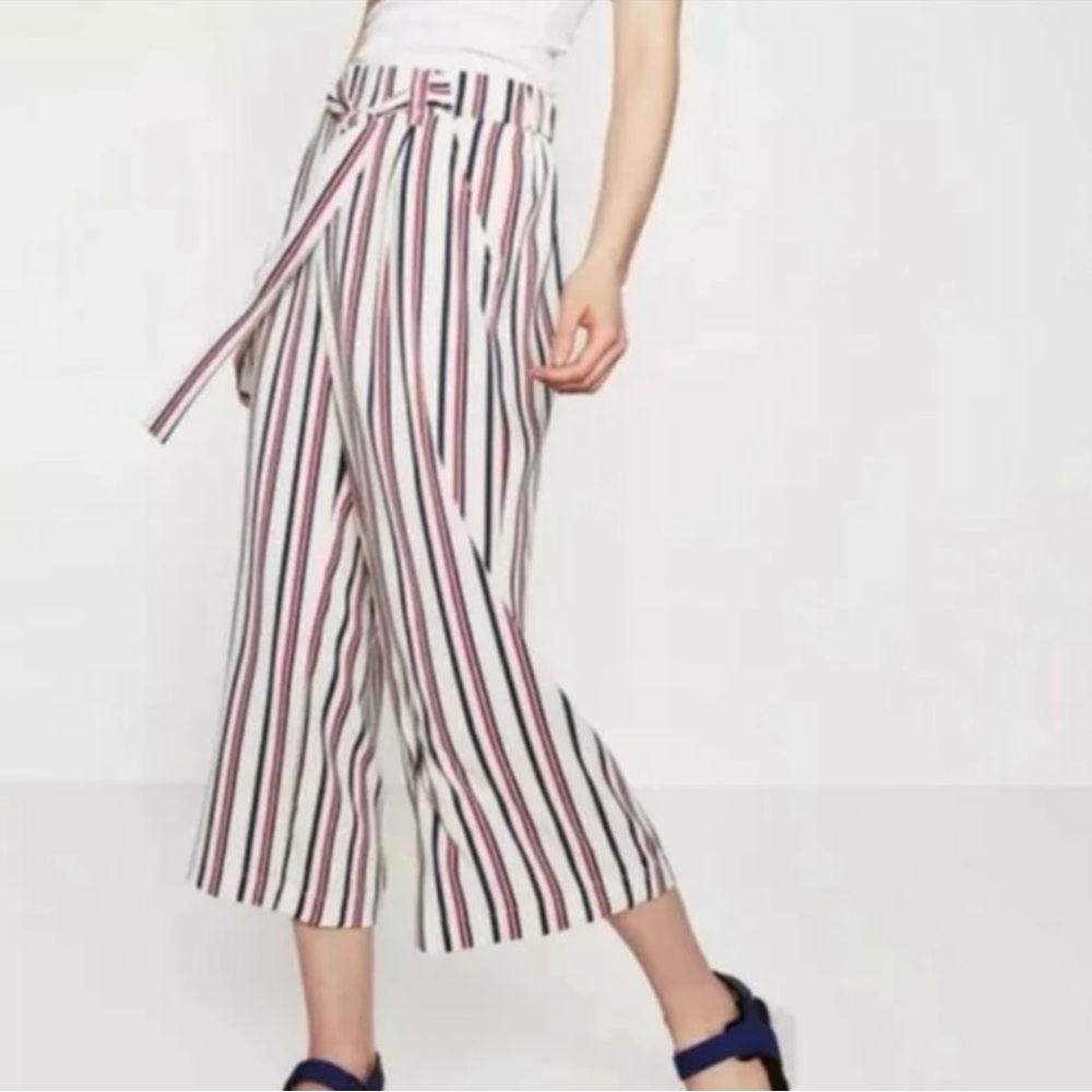ZARA Trafaluc Collection Striped Culottes Size L